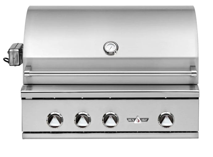 Delta Heat 32-Inch 3-Burner Built-In Gas Grill With Infrared Rotisserie Burner & Sear Zone - DHBQ32RS-DN/L