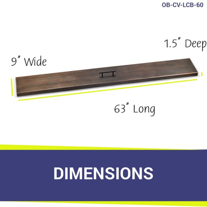 Load image into Gallery viewer, Oil Rubbed Bronze Stainless Steel Cover for Linear Drop-In Fire Pit Pan
