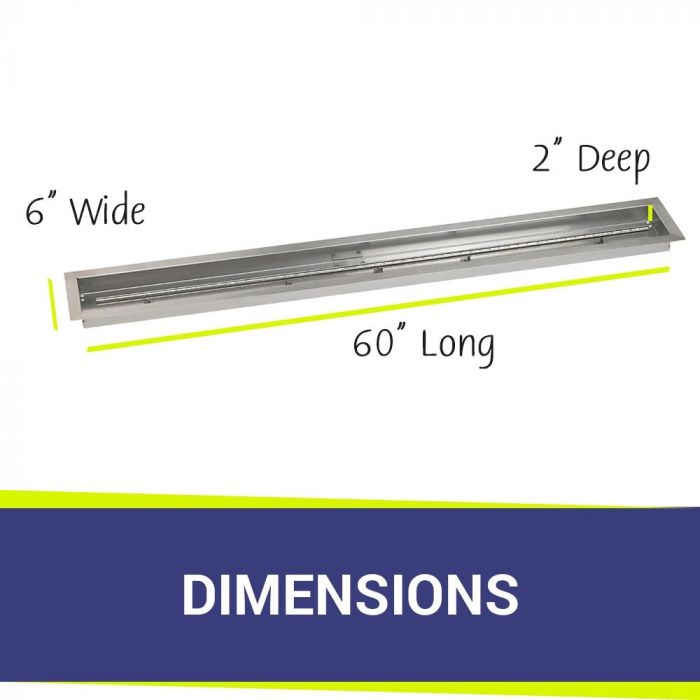 Load image into Gallery viewer, 60&quot; x 6&quot; Linear Channel Drop-In Pan with Spark Ignition Kit - Natural Gas Bundle
