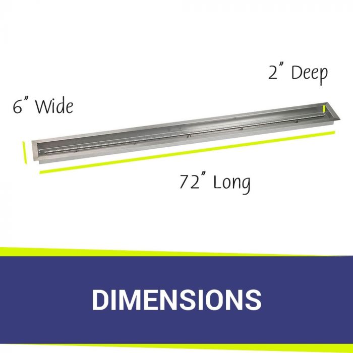 Load image into Gallery viewer, 72&quot; x 6&quot; Linear Channel Drop-In Pan with Spark Ignition Kit - Natural Gas Bundle
