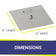 Load image into Gallery viewer, 12" Square Stainless Steel Flat Pan (1/2" Nipple)
