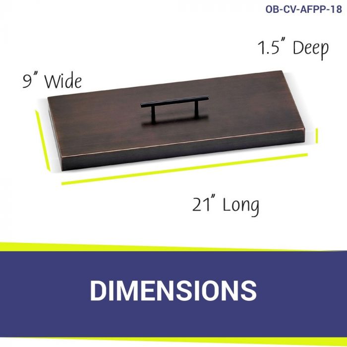 Load image into Gallery viewer, 18&quot; x 6&quot; Rectangular Oil Rubbed Bronze Drop-In Pan with Match Light Kit - Natural Gas Bundle
