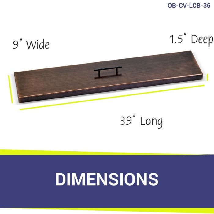 Load image into Gallery viewer, 36&quot; x 6&quot; Linear Channel Oil Rubbed Bronze Drop-In Pan with Spark Ignition Kit - Natural Gas Bundle
