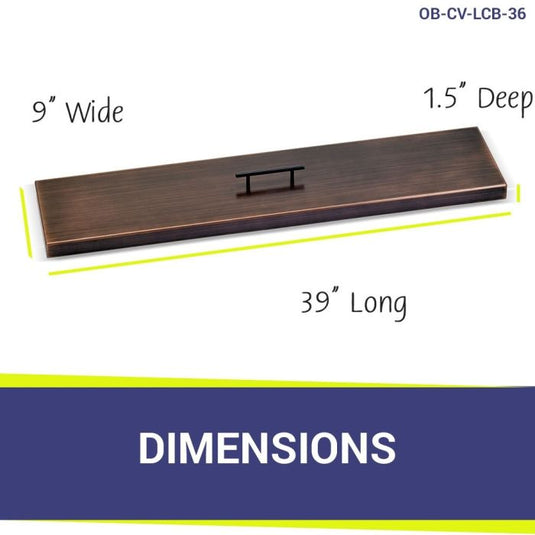 36" x 6" Linear Channel Oil Rubbed Bronze Drop-In Pan with Spark Ignition Kit - Natural Gas Bundle