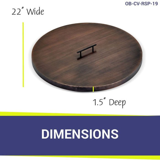 19" Round Oil Rubbed Bronze Drop-In Pan with Spark Ignition Kit (12 Ring) - Natural Gas Bundle