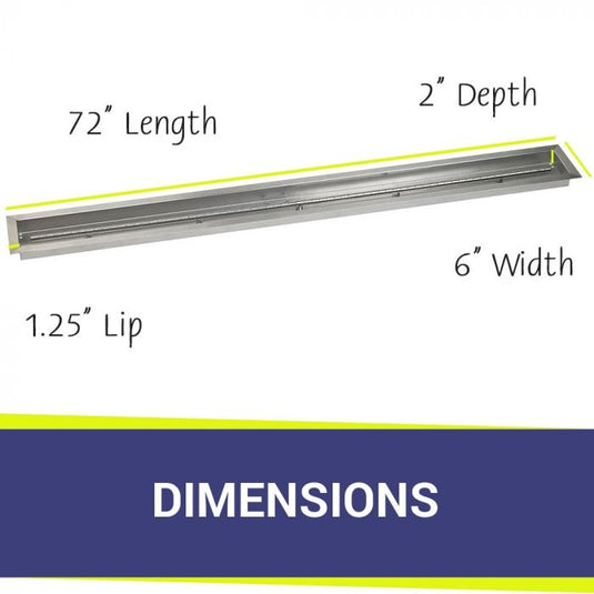 72" x 6" Stainless Steel Linear Channel Drop-In Pan with S.I.T. System - Whole House Propane Bundle