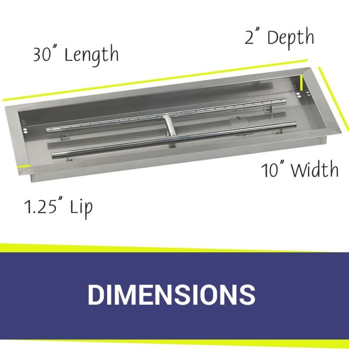 Load image into Gallery viewer, 30&quot; x 10&quot; Rectangular Stainless Steel Drop-In Pan with S.I.T. System - Natural Gas Bundle
