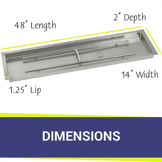 48" x 14" Rectangular Stainless Steel Drop-In Pan with S.I.T. System - Natural Gas Bundle