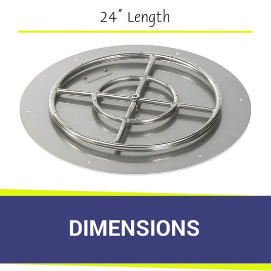 24" Round Stainless Steel Flat Pan with S.I.T. System (18" Ring) - Natural Gas