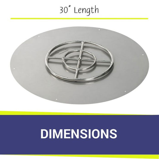 30" Round Stainless Steel Flat Pan with S.I.T. System (18" Ring) - Natural Gas