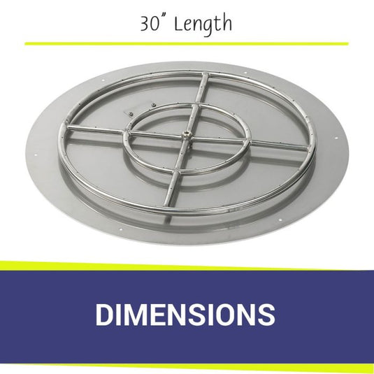 30" Round Stainless Steel Flat Pan with S.I.T. System (24" Ring) - Natural Gas