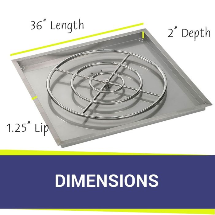 Load image into Gallery viewer, 36&quot; Square Drop-In Pan with High-Capacity S.I.T. System (30 Ring) - Natural Gas Bundle
