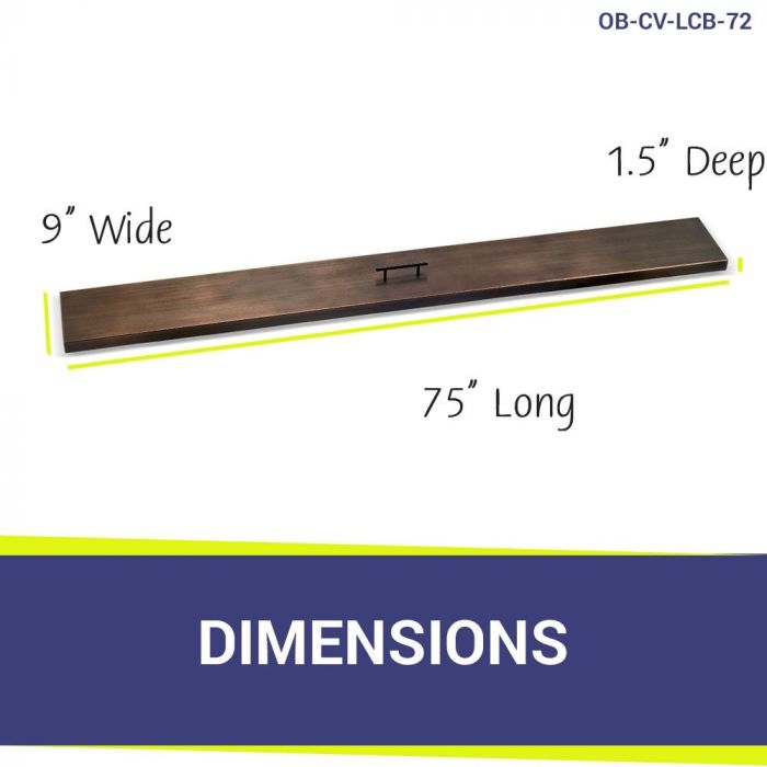 Load image into Gallery viewer, 72&quot; x 6&quot; Linear Oil Rubbed Bronze Drop-In Pan with Match Light Kit - Natural Gas Bundle
