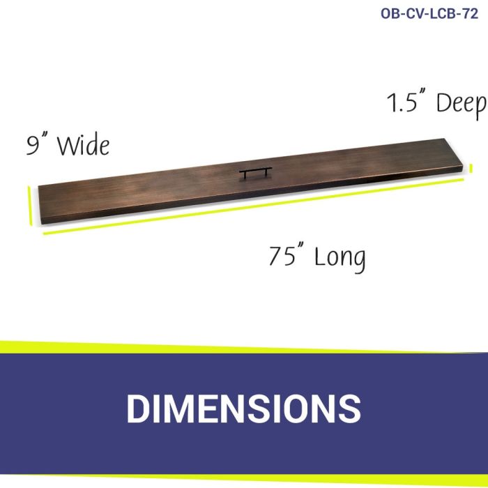 Load image into Gallery viewer, Oil Rubbed Bronze Stainless Steel Cover for Linear Drop-In Fire Pit Pan
