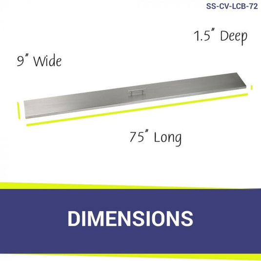 72" x 6" Stainless Steel Linear Channel Drop-In Pan with S.I.T. System - Natural Gas Bundle