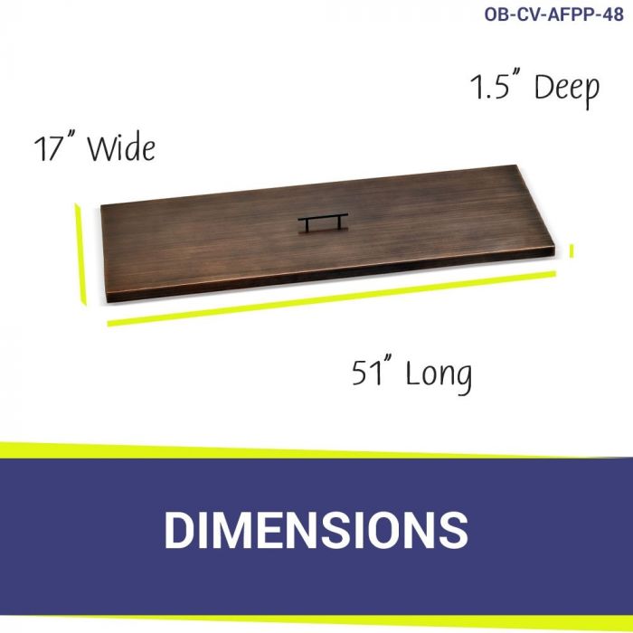 Load image into Gallery viewer, 48&quot; x 14&quot; Rectangular Oil Rubbed Bronze Drop-In Pan with Spark Ignition Kit - Natural Gas Bundle
