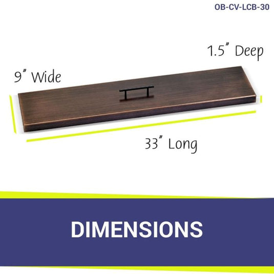 30" x 6" Linear Channel Oil Rubbed Bronze Drop-In Pan with Spark Ignition Kit - Natural Gas Bundle