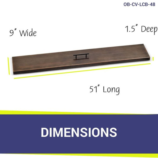 48" x 6" Linear Channel Oil Rubbed Bronze Drop-In Pan with Spark Ignition Kit - Natural Gas Bundle