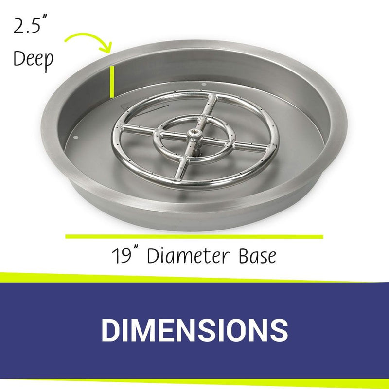 Load image into Gallery viewer, 19&quot; Stainless Steel Round Drop-In Pan With 12&quot; Ring Burner
