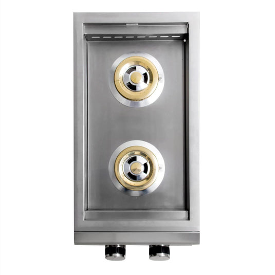 Blaze Premium LTE Built-In Stainless Steel Double Side Burner With Lid