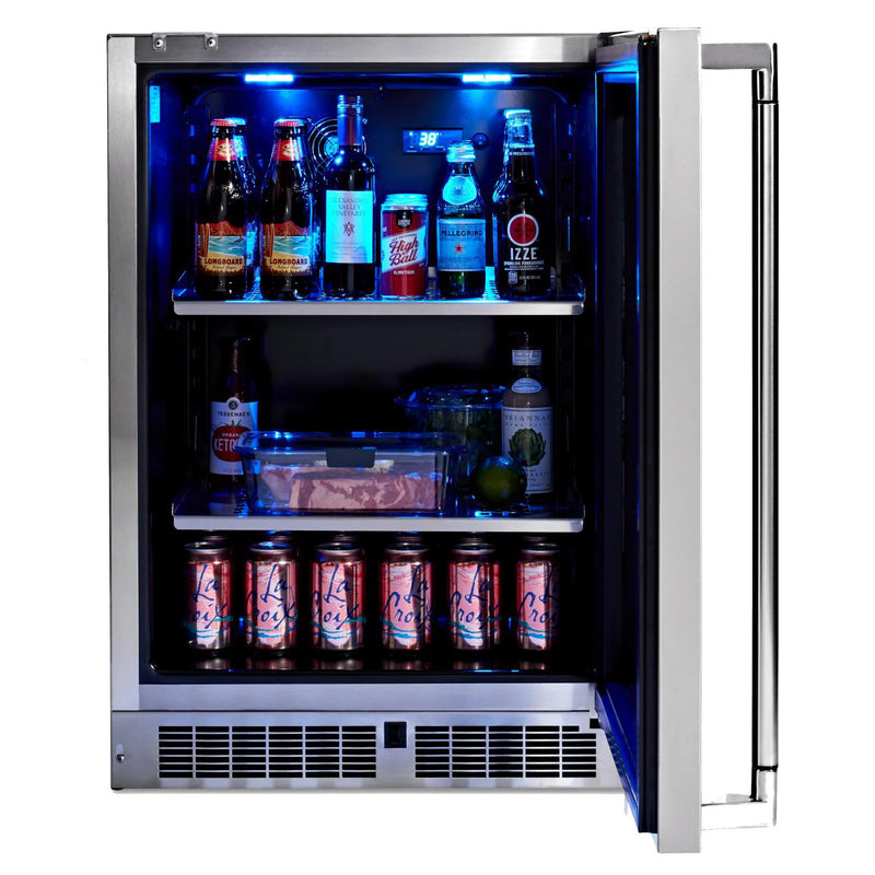 Load image into Gallery viewer, Lynx 24-Inch 5.3 Cu. Ft. Right/Left Hinge Outdoor Rated Compact Glass Door Refrigerator - LN24REFG
