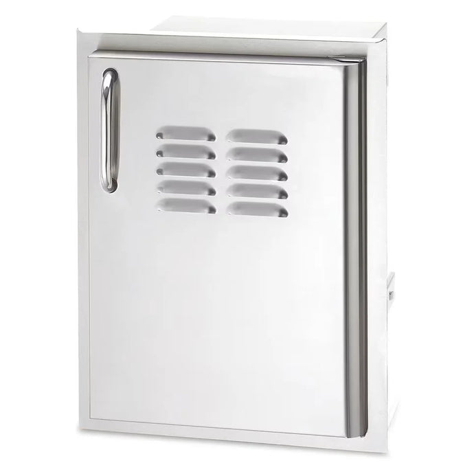 American Outdoor Grill 14-Inch Left Hinged Single Access Door With Tank Tray & Louvers - Vertical - 20-14-SSDLV