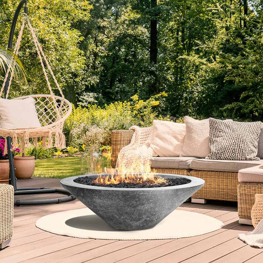 Prism Hardscapes Embarcadero Concrete Gas Fire Pit