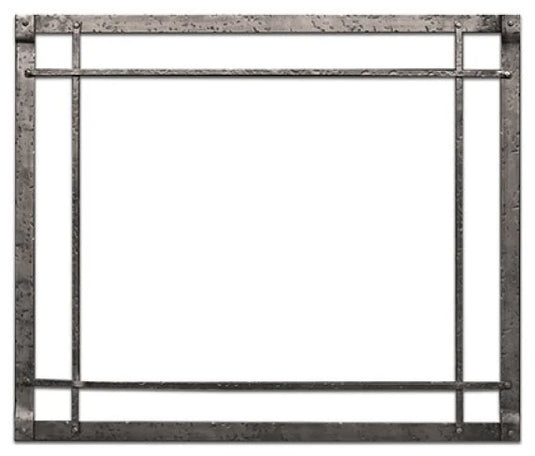 Empire DFF30CBL Black Rectangle Forged Iron inset for Rushmore 30-inch insert