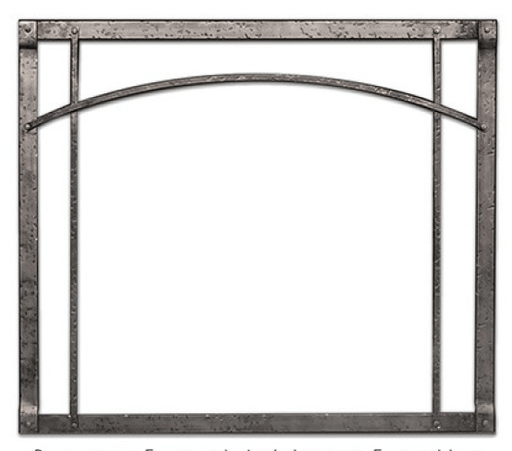 Empire DFF30RPD Distressed Pewter Arch Forged Iron inset for Rushmore 30-inch insert