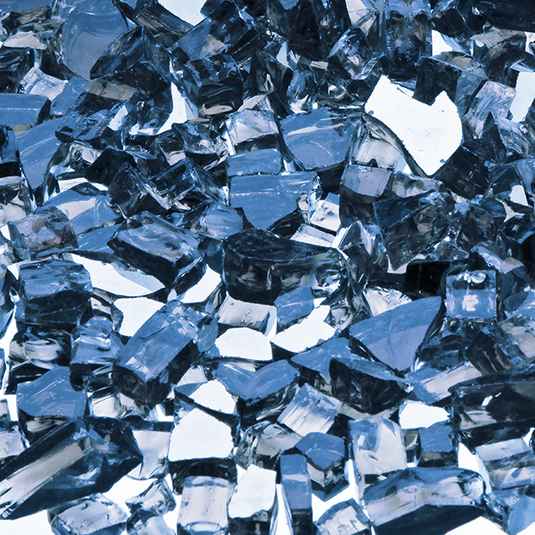 Empire DG1BUC Blue Clear decorative crushed glass media