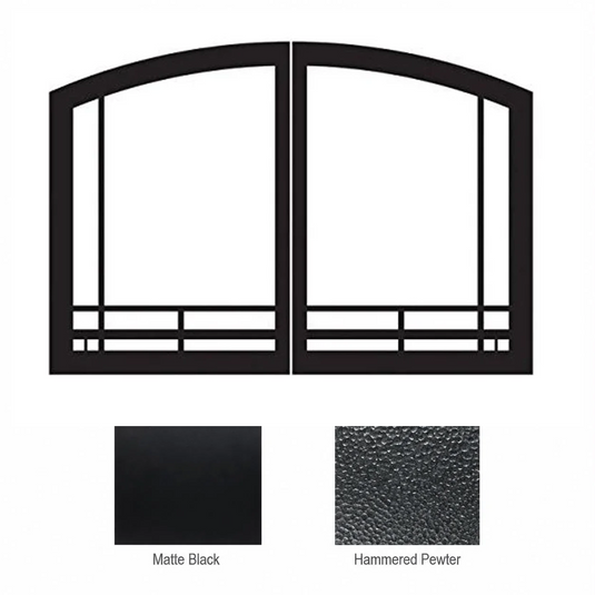 Empire VFR36SMHP 36-inch Hammered Pewter Mission Arch decorative door set