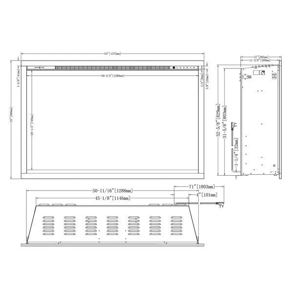 Load image into Gallery viewer, Modern Flames Redstone Single-Sided Electric Fireplace – 54”
