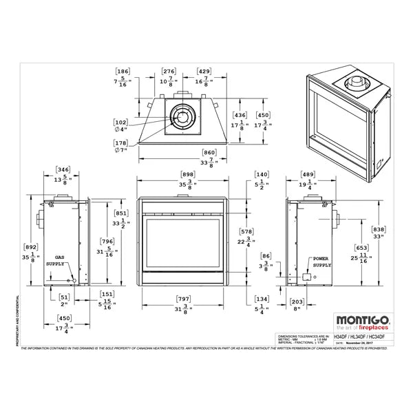 Load image into Gallery viewer, Montigo Divine H34DF Direct Vent Gas Fireplace
