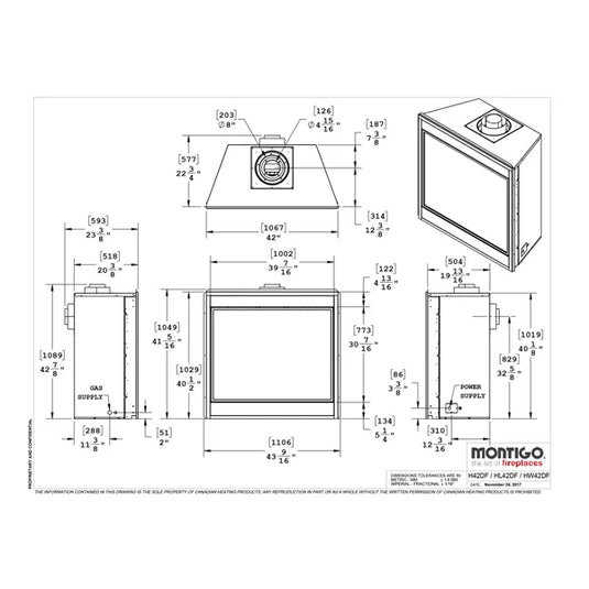 Montigo Divine HL42DF Direct Vent Gas Fireplace