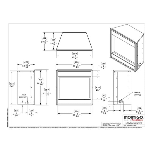 Montigo Divine H38DF Direct Vent Gas Fireplace