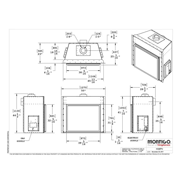 Load image into Gallery viewer, Montigo Divine H36PV Direct Vent Gas Fireplace - NG
