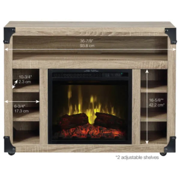 Load image into Gallery viewer, Dimplex Chelsea TV Stand Electric Fireplace, Distressed Oak
