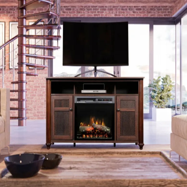 Load image into Gallery viewer, Dimplex Xavier Media Console Electric Fireplace With Logs
