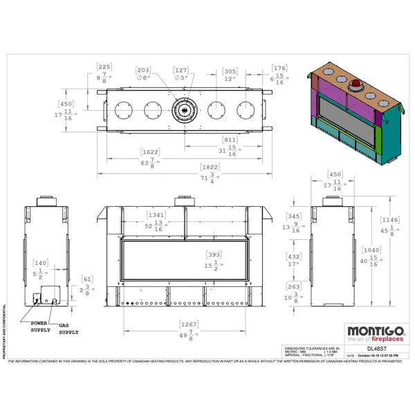 Load image into Gallery viewer, Montigo Distinction D4815 Direct Vent Fireplace
