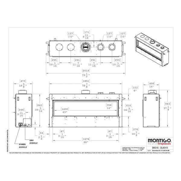 Load image into Gallery viewer, Montigo Distinction D6315 See Through Direct Vent Fireplace
