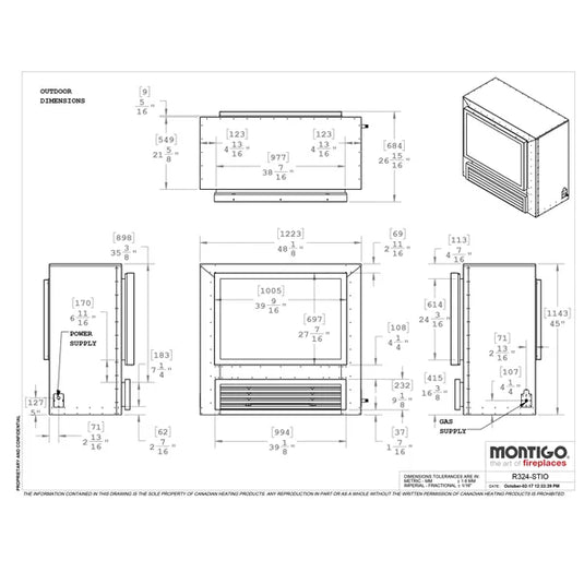 Montigo Exemplar Indoor/Outdoor R324STIO DV Fireplace