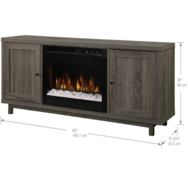 Load image into Gallery viewer, Jesse Media Console Electric Fireplace With Glass Ember Bed
