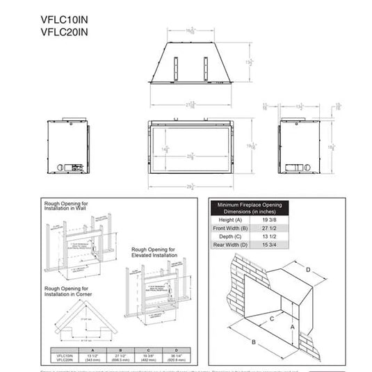 Empire Loft Series VFL20 Ventless Fireplace