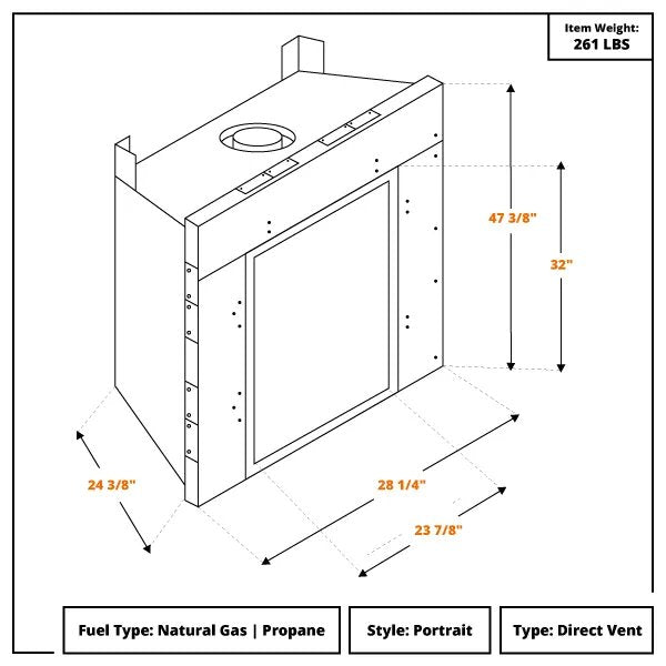 Load image into Gallery viewer, Empire Forest Hills Contemporary Direct Vent Gas Fireplace
