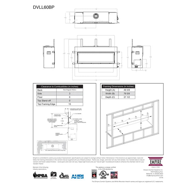 Load image into Gallery viewer, Empire Boulevard Direct Vent Linear Gas Fireplace - 60&quot;
