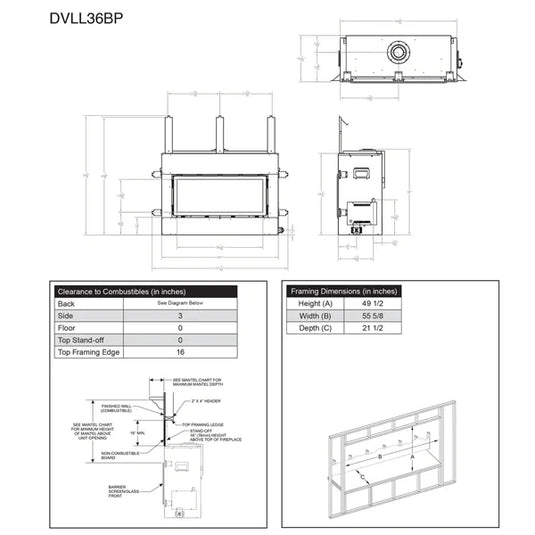 Empire Contemporary Boulevard Direct Vent Fireplace - 36"