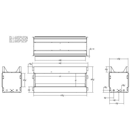 Empire Carol Rose Linear See-Through Fireplace - 60