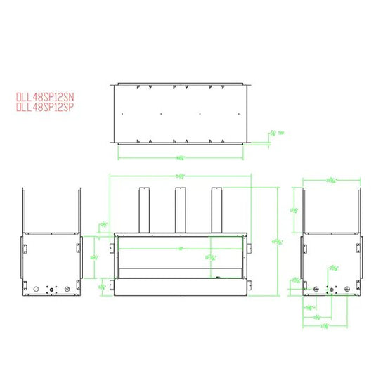 Empire Carol Rose Linear See-Through Fireplace - 48"