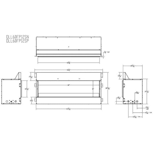 Empire Carol Rose Linear Fireplace - 60