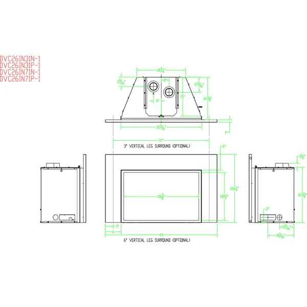 Load image into Gallery viewer, Empire DVC26 Innsbrook Traditional Direct Vent Gas Insert
